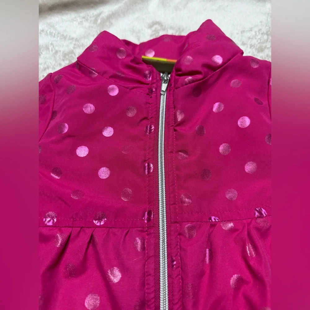 Penelope Mack | Toddler Baby Girl Fuchsia Polka Dot Jacket | 18M